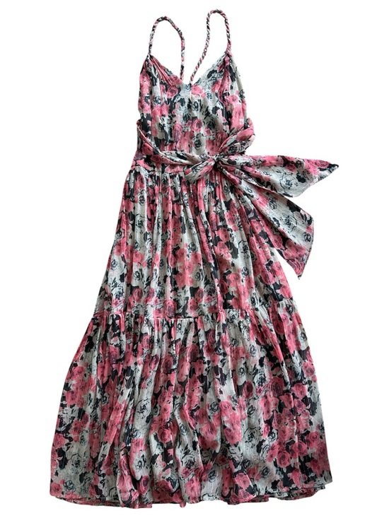 Astr Dresses & Skirts - ASTR the Label Eartha Floral Tiered Maxi Dress Multicolor Taupe Pink Stunning